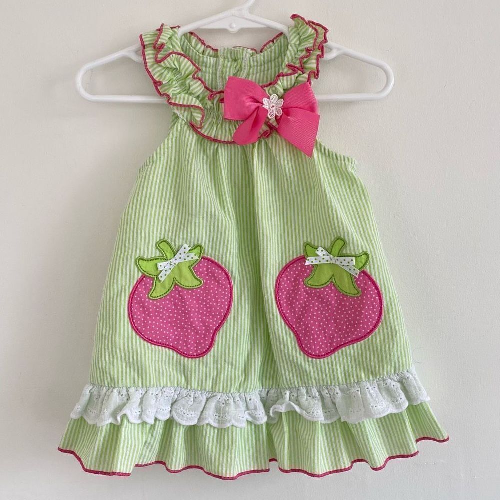 Nannette Vintage Strawberry Fruits Dress